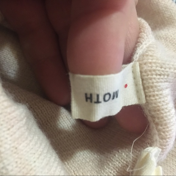 Anthropologie Cream turtleneck wool sweater size s - Picture 6 of 11